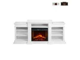 Lareira Elétrica de Chão em Madeira White W179 X D48 X H85 Biden DIVINA FIRE