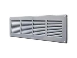 Gl4014Rg Grelha de Ventilação Retangular em Chapa Pintada de Cinza com Rede Anti-Insetos Dimensões 400 X 140 Mm LA VENTILAZIONE