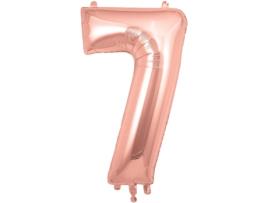 Balão Número 7 de 86cm Rosegold