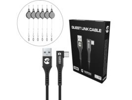 Jogo de Cabos USB-A de 10 M + Ganchos de Suspensão para Cabos Oculus Quest 2 VORTEX VR