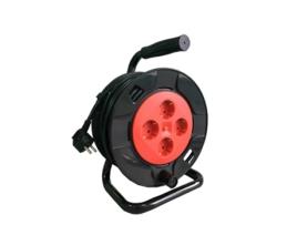 Enrolador de 4 Tomadas 25 mts Preto BOOST