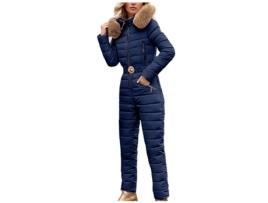 Macacão Ultrafina de Mulher GC-AOKEAO Poliéster Azul (2XL)