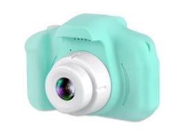 CP X2 Kids Hd 1080P Câmera Digital de Foto e Vídeo com Slot para Cartão Microsd Tela Colorida Lcd de 2 '' Turquisa