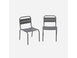 Conjunto de 2 Cadeiras Metálicas para Crianças Anthracite SWEEEK
