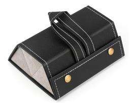 Organizador de Óculos de Sol Estojo para Óculos com 3 Ranhuras Estojo Dobrável para Óculos Organizador de Óculos de Sol de Viagem Preto TRANTECH