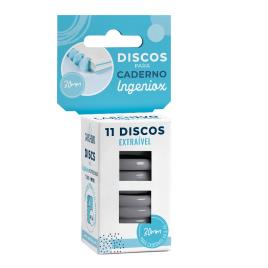 11 Discos para Caderno Ingeniox (Cinza)