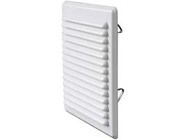 Amr200B Grelha de Ventilação Retangular em Plástico Branco com Rede Anti-Insetos e Molas. Dimensões LA VENTILAZIONE
