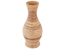 Vaso de destaque natural BELIANI Trinisa de Rattan/vime Natural 30x30x70