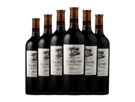 Vinho DOMAINE DE LA BAUME Chataign Tinto Merlot Vin de Pays d'Oc Crianza (0.75 L - 6 Unidades)