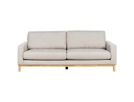 Sofá de 3 lugares BELIANI Siggard de Poliéster Creme 217x92x84