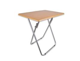 Mesa dobrável portátil para camping, terraço, jardim, mesa de metal e madeira.