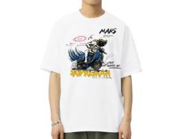 T-Shirt de Homem VREEL Astronauta Espacial Algodão Branco (XL)