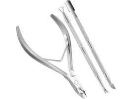 Conjunto de 4 Peças de Ferramentas para Manicure Alicate de Unhas Grande