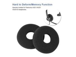 HURRISE Almofadas de Espuma para Fones de Ouvido 2 Peças Eliminação de Ruído Capas de Fone de Ouvido de Espuma Uso Confortável Reprodutor de Músi