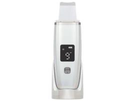 6 em 1 Ems Ultrasonic Facial Scrubber com Led Displaybranco AUJEZON