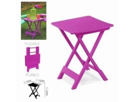 Mesa Dobrável Fúcsia Adige 44 X 44 X 50 Cm FORNOR