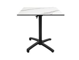 RESTOOTAB Mesa Dobrável para Exterior 70X70 Mármore Branco