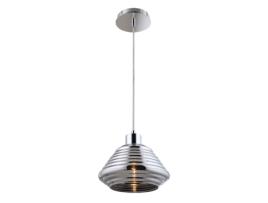 Lâmpada de Suspensão Universe In Metal Vidro Crómio Castanho 12X12X120 Cm EPIKASA