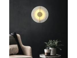 Lâmpada de Parede Estilo Chinês Retro de Mármore de Cobre Completo com Luz Amarela Led Adequada para Quartos Salas de Estar Hotéis SLD