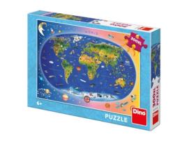 Puzzle 300 Pcs Xl Mapa Infantil Dino