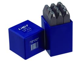 LIMIT 244330908.Conjunto de 9 Punções Numeradas Inox/Metal 12Mm