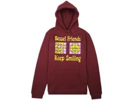 Sweatshirt de Homem BESSEL FRIENDS Capucha Burgundy Vermelho (L)