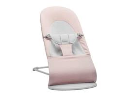 Bouncer Balance Soft BABYBJÖRN Cotton Jersey Cinza Rosa Claro com Moldura Cinza Claro