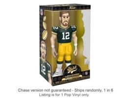 Figura Funko NFL: Packers Aaron Rodgers 12 Vinil Dourado Chase Enviada 1 em 6