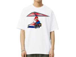 T-Shirt de Homem VREEL Super Mario Algodão Branco (S)