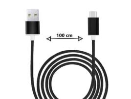 Cabo Tipo C para Transferência de Dados de Sincronização Rápida Trançada de Nylon Poco M4 Pro 5G Preto PH26