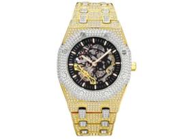 Relógio Diamante TRUMSEN Homem V300 (Aço Inoxidável - Dourado + Prateado)