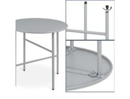 Mesa Lateral Finn Ø 44X46Cm Metal Cinzento BOMOE