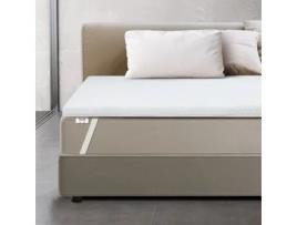 Capa de Colchão de Solteiro em Espuma Viscoelástica 6 Cm Capa de Colchão Amovível Antibacteriano e Antifúngico 95 X 200 THE WHITE STONE