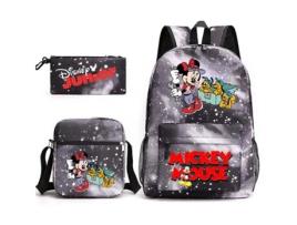 KOHREE Conjunto de Três Peças de Mochila de Estudante Do Mickey Mouse