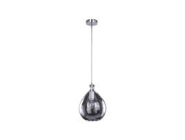 Lâmpada de Suspensão Universe In Metal Vidro Transparente Cromado 24X24X130 Cm EPIKASA