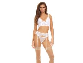 Conjunto de Lingerie BOMBSHELL BOUDOIR Branco (M)