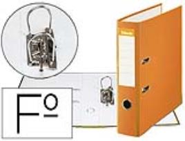 Aquivador de Alavanca  Carton Forrado PVC Folio Lomo de 75mm c/ Rado Laranja