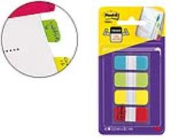 Bandas Separadoras  Rigidas Dispensador 4 Cores Amarelo Azul Lima e Vermelho Index 676-Alyr-E