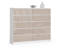 Cómoda Dix Tiroirs Éclat 3XE LIVING Painel de partículas Branco (121x138x40)