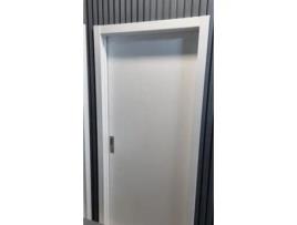 Porta Wpc 2000X800X45Mm Correr Lisa Branco Lacado + Ferragens Zbm4Future Building Materials