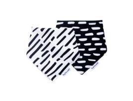 Pacote de 2 Bandanas Kaffle Pretas e Brancas TINY TWINKLE