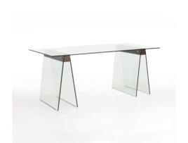 Mesa de Jantar em Madeira e Vidro Temperado Valle IBERA HOME