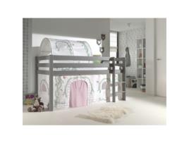 Cama Baixa Cobertura Birdy PETITSMEUBLES Cinzento (90x200)