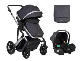 Carrinho de Bebé 3 em 1 com Assento Transformável Darling Cinzento Escuro 2024 KIKKABOO