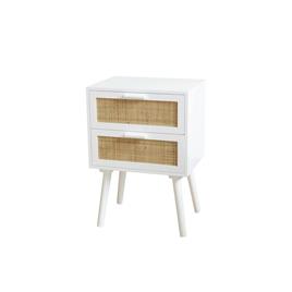 Mesa de Cabeceira Branca Leif LÚZETE Branco (40 cm)