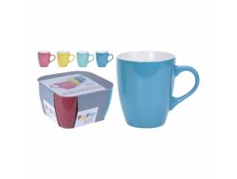 Conjunto de 4 Canecas LIFETIME Cerâmica 340 ml