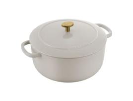 Bellamonte Cocotte 24 Cm Redondo Branco Marfim Ferro Fundido BALLARINI