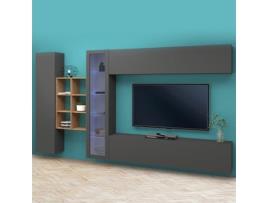 Móvel Armário de Tv Moderno Elegante Suspenso Sala Loane Rt WEB FURNITURE