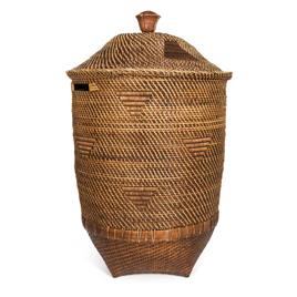 Cesto de roupa colonial - Marrom Natural - XL BAZAR BIZAR