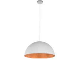 Lâmpada de Suspensão Tuba In Metal Fibra de Vidro Cobre Branco 90X90X125 Cm EPIKASA